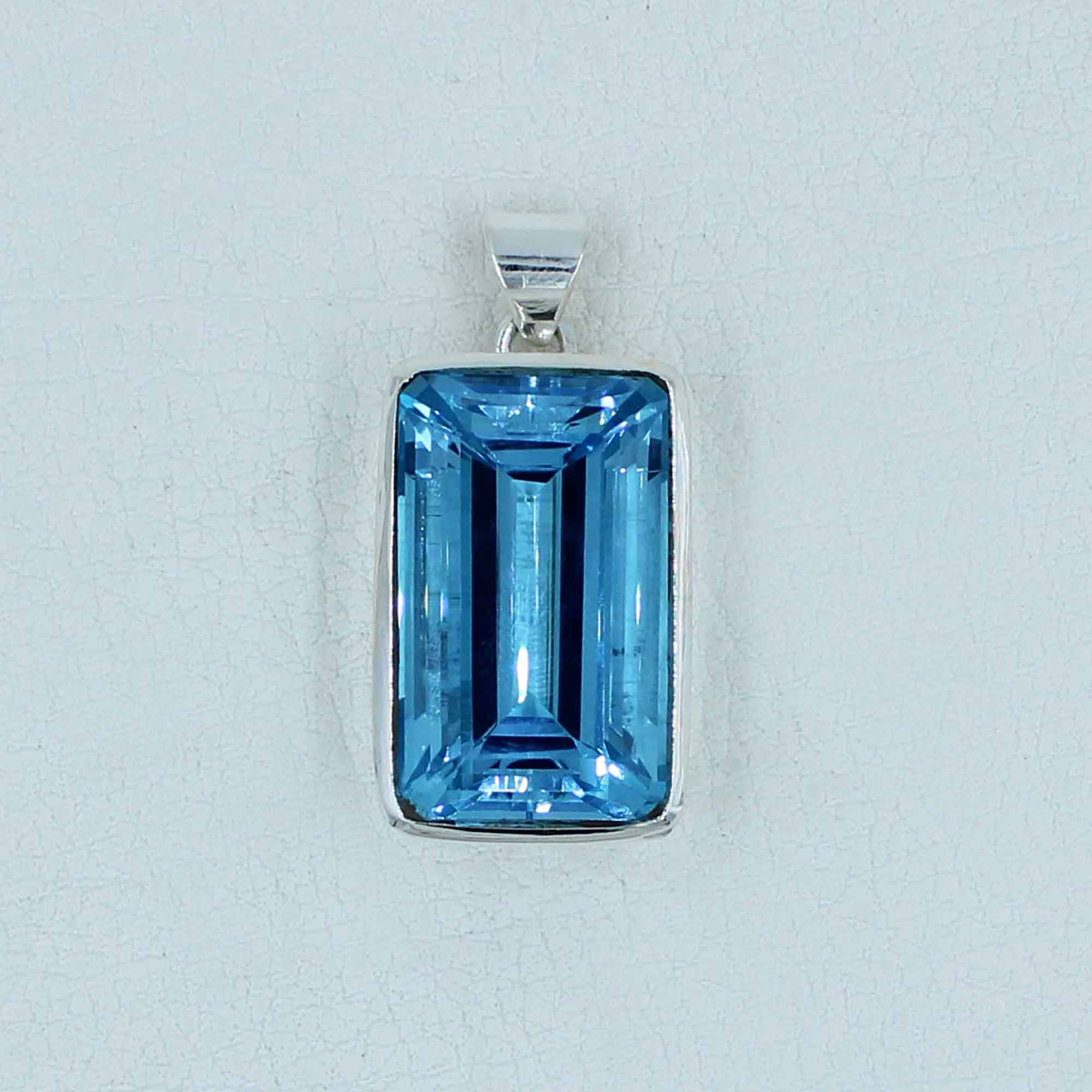 Octagon Shape Topaz - Swiss Blue Topaz Silver Jewelry