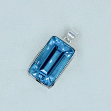 Octagon Shape Topaz - Swiss Blue Topaz Silver Jewelry