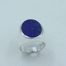 Mens Lapis Ring - Sterling Silver Lapis Ring