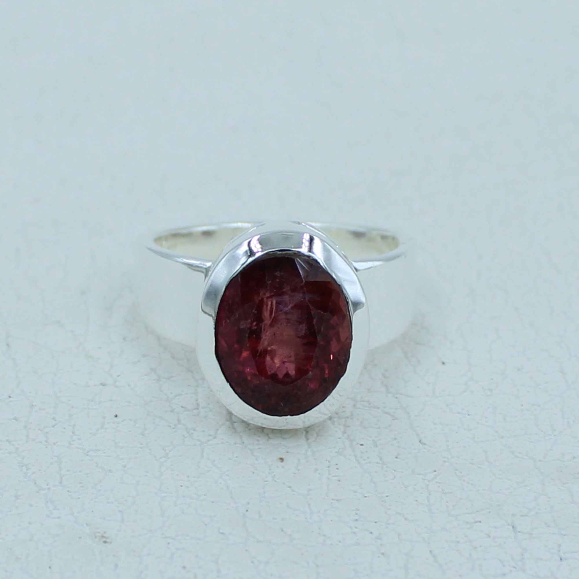 Pink Tourmaline Engagement Ring - Deep Pink Tourmaline