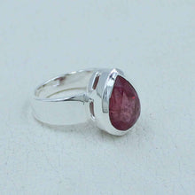 Big Pink Tourmaline Ring 925 Silver Jewelry Size 8