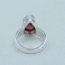 Big Pink Tourmaline Ring 925 Silver Jewelry Size 8