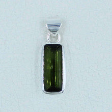 Big Green Tourmaline Pendant - Tourmaline Silver Jewelry