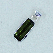 Big Green Tourmaline Pendant - Tourmaline Silver Jewelry