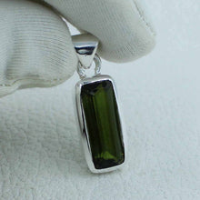 Big Green Tourmaline Pendant - Tourmaline Silver Jewelry