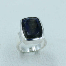 Labradorite Ring 7 Sterling Silver Oval Labradorite Unisex Ring