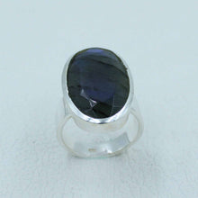 Blue Fire Flash Labradorite Ring - Mens Ring