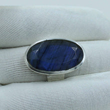 Blue Fire Flash Labradorite Ring - Mens Ring