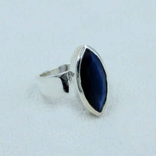 Marquise Labradorite Silver Ring Size 8