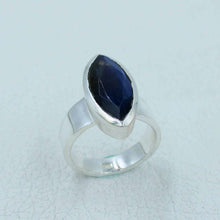 Marquise Labradorite Silver Ring Size 8