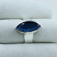 Marquise Labradorite Silver Ring Size 8