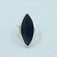 Blue Labradorite Ring Sterling Silver Jewelry