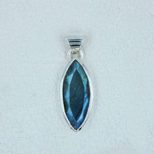 Marquise Labradorite Sterling Silver Pendant