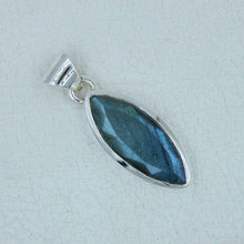 Marquise Labradorite Sterling Silver Pendant