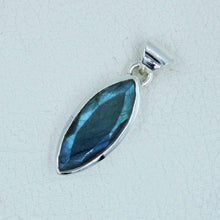 Marquise Labradorite Sterling Silver Pendant