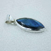 Marquise Labradorite Sterling Silver Pendant