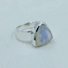 Trillion Shape Moonstone Silver Ring