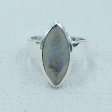 Electric Fire Moonstone Silver Ring