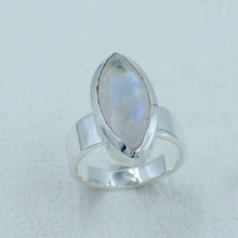 Electric Fire Moonstone Silver Ring