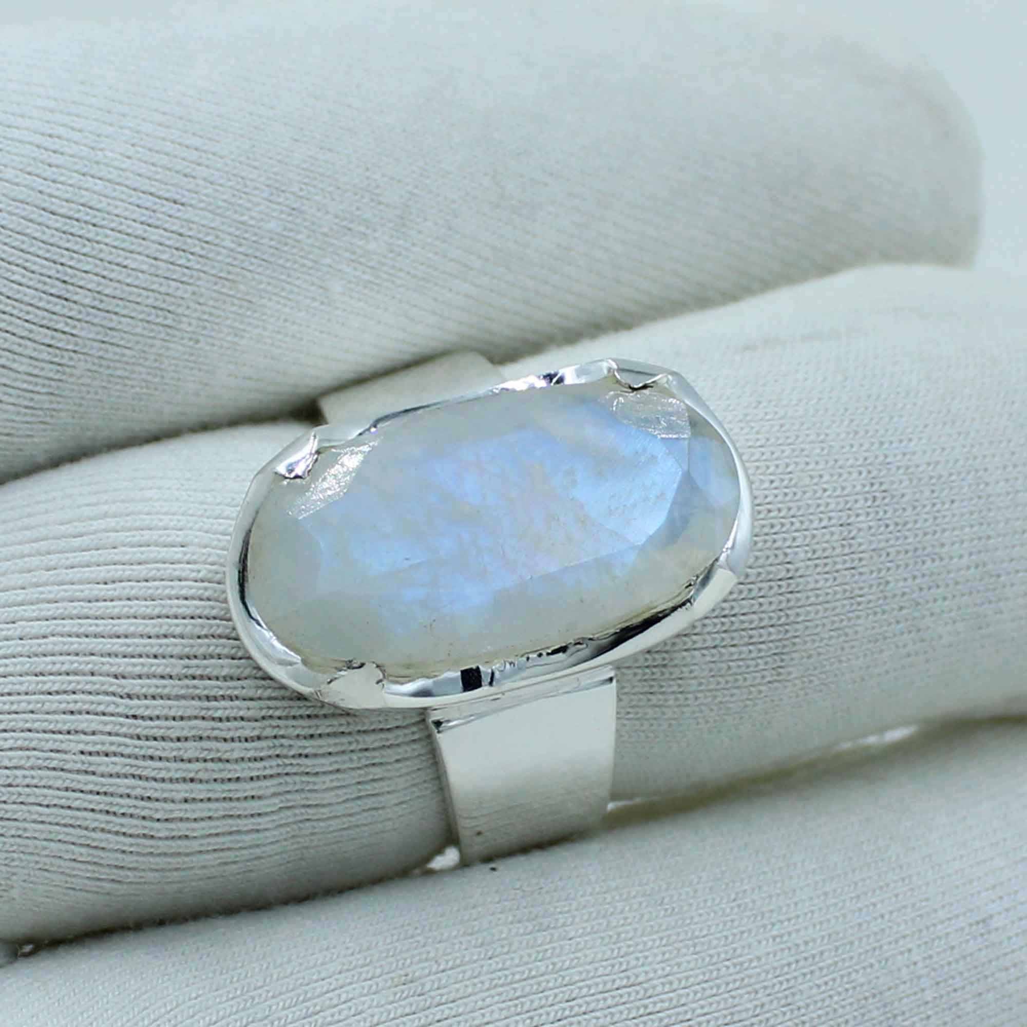 Rainbow Moonstone Silver Gift Ring