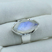 Rainbow Moonstone Sterling Silver Ring - Size 9