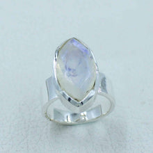 Rainbow Moonstone Sterling Silver Ring - Size 9