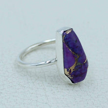 Purple Turquoise Coffin Ring