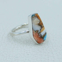 Spiny Oyster Sterling Silver Ring - Coffin Ring