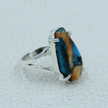 Spiny Oyster Turquoise Sterling Silver Ring