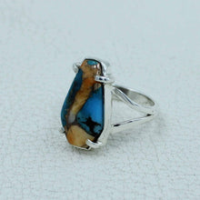 Spiny Oyster Turquoise Sterling Silver Ring