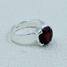 Natural Garnet Sterling Silver Ring