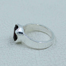 Natural Garnet Sterling Silver Ring