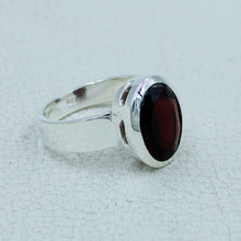 10 x 14 mm  Garnet Sterling Silver Ring