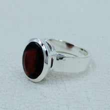 10 x 14 mm  Garnet Sterling Silver Ring