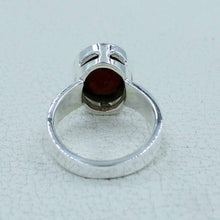 10 x 14 mm  Garnet Sterling Silver Ring