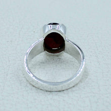 Garnet Cut Stone 925 Sterling Silver Ring