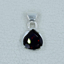 Red Garnet Sterling Silver Pendant