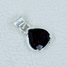 Red Garnet Sterling Silver Pendant