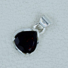 Red Garnet Sterling Silver Pendant