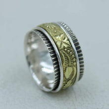 Two-Tone Silver Spinner Band Ring