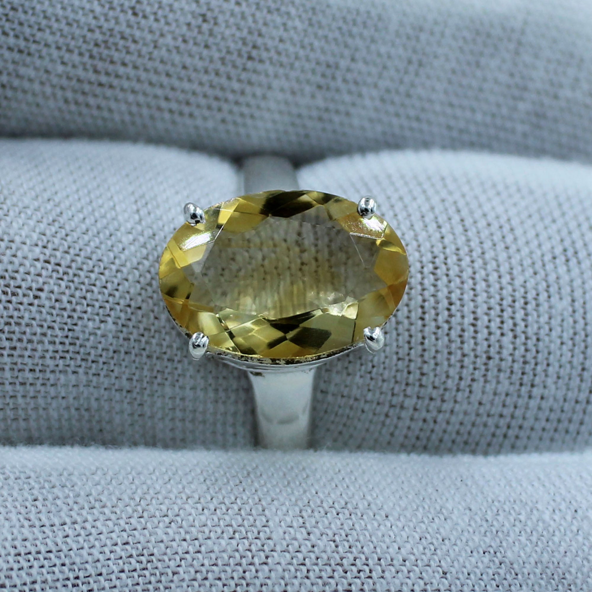 Citrine Ring Beautiful Citrine Sterling Silver Ring