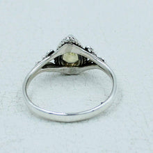 Solitaire Citrine Engagement Ring in Sterling Silver