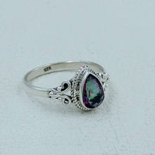 Solitaire Citrine Engagement Ring in Sterling Silver