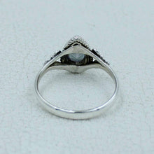 Solitaire Citrine Engagement Ring in Sterling Silver