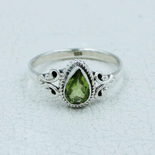 Solitaire Citrine Engagement Ring in Sterling Silver