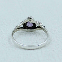 Solitaire Citrine Engagement Ring in Sterling Silver