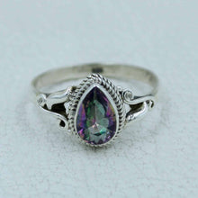 Solitaire Citrine Engagement Ring in Sterling Silver