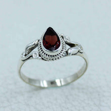 Solitaire Citrine Engagement Ring in Sterling Silver