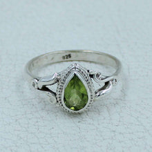 Solitaire Citrine Engagement Ring in Sterling Silver