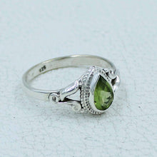 Solitaire Citrine Engagement Ring in Sterling Silver